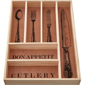 Premier Housewares Wooden Vintage Cutlery Tray - Cutlery Tray Premier Housewares Wooden Vintage Cutlery Tray - Cutlery Tray