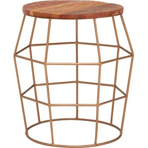 Sarasotta Side Table - Natural Recycled Wood - Antique Brass Iron Sarasotta Side Table - Natural Recycled Wood - Antique Brass Iron