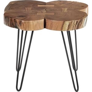 Sarasotta Side Table - Acacia Wood, Black Iron - Side Table Sarasotta Side Table - Acacia Wood, Black Iron - Side Table