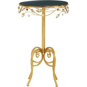 Premier Housewares Yaxi Round Table with Black Wooden Top - Side Table Premier Housewares Yaxi Round Table with Black Wooden Top - Side Table