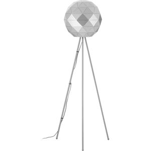 Silver Orbit Floor Lamp - Modern Retro Geometric Steel Silver Orbit Floor Lamp - Modern Retro Geometric Steel