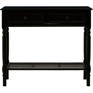 Premier Housewares Heritage 2 Drawer Black Console Table - Console Table Premier Housewares Heritage 2 Drawer Black Console Table - Console Table