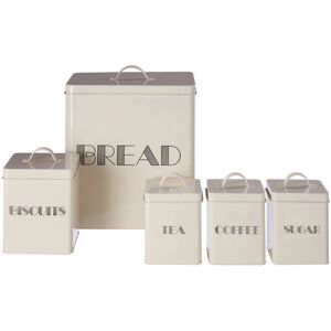 Premier Housewares 5 Pc Cream Finish Storage Set - Storage Set Premier Housewares 5 Pc Cream Finish Storage Set - Storage Set