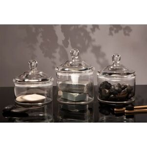 Maison by Premier Gozo Medium Clear Glass Kitchen Dry Food Storage Airtight Lid Round Canister Jar - Kitchen Storage Canister Maison by Premier Gozo Medium Clear Glass Kitchen Dry Food Storage Airtight Lid Round Canister Jar - Kitchen Storage Canister