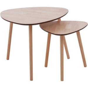 Premier Housewares Set of 2 Nesting Tables - Side Tables - Wooden Design Premier Housewares Set of 2 Nesting Tables - Side Tables - Wooden Design