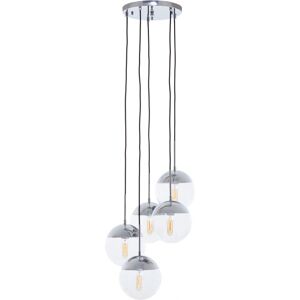 Premier Housewares Revive Chrome Finish Five Pendant Lights Premier Housewares Revive Chrome Finish Five Pendant Lights