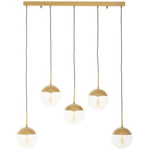 Premier Housewares Revive Gold Finish Glass Shades Pendant Light Premier Housewares Revive Gold Finish Glass Shades Pendant Light
