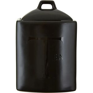Unbranded Black Text Tea Jar - Ceramic Storage for Kitchen Unbranded Black Text Tea Jar - Ceramic Storage for Kitchen