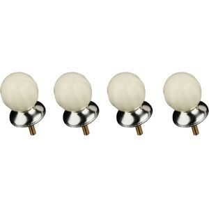 Premier Housewares Ivory Ceramic Retro Drawer Knobs - Set of 4 Premier Housewares Ivory Ceramic Retro Drawer Knobs - Set of 4