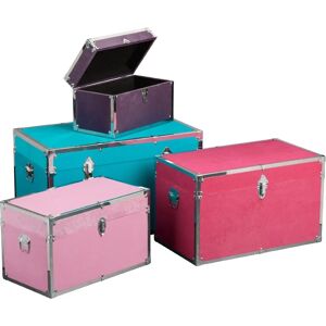 Premier Housewares Multicoloured Storage Trunks - Set of 4 Premier Housewares Multicoloured Storage Trunks - Set of 4