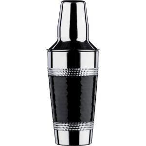 Premier Housewares Cocktail Shaker with Hammered Black Band - Stainless Steel Premier Housewares Cocktail Shaker with Hammered Black Band - Stainless Steel