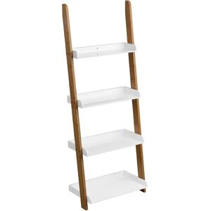 Premier Housewares Nostra 4 Tier White Ladder Shelving - Shelving Unit Premier Housewares Nostra 4 Tier White Ladder Shelving - Shelving Unit