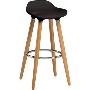 Premier Housewares Black ABS Beech Wood Bar Stool - Bar Stool Premier Housewares Black ABS Beech Wood Bar Stool - Bar Stool