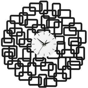 Orologio da Parete in Lega di Ferro Nera Quadrati Astratti - Orologio da Parete Orologio da Parete in Lega di Ferro Nera Quadrati Astratti - Orologio da Parete