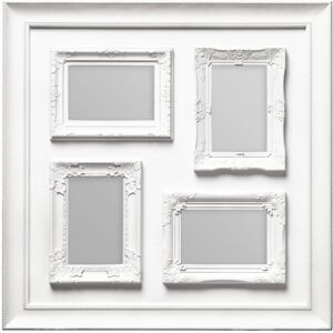 Premier Housewares - 4 Photo White Plastic Multi Photo Frame Premier Housewares - 4 Photo White Plastic Multi Photo Frame