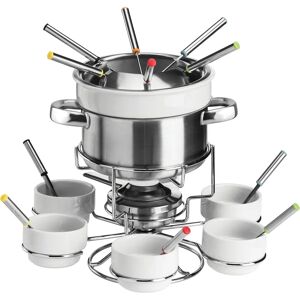 Premier Housewares Stainless Steel - White - Fondue Set Premier Housewares Stainless Steel - White - Fondue Set