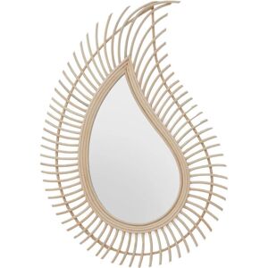 Premier Housewares Interior Teardrop Rattan Wall Mirror - Large Wood Wall Mirror Premier Housewares Interior Teardrop Rattan Wall Mirror - Large Wood Wall Mirror