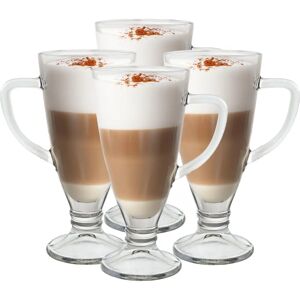 Premier Housewares Torta Latte Glasses - Set of Four Coffee Glasses Premier Housewares Torta Latte Glasses - Set of Four Coffee Glasses