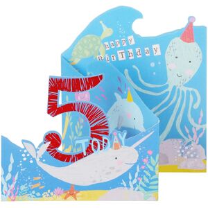 Paperlink Hopscotch 5th Birthday ZigZag Card - Greeting Card Paperlink Hopscotch 5th Birthday ZigZag Card - Greeting Card