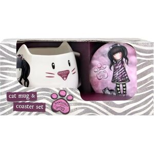 Gorjuss Ruby wild Grijze keramieken set van bekers en onderzetters Gorjuss Ruby wild Grijze keramieken set van bekers en onderzetters