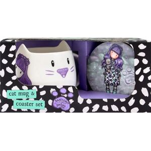 Gorjuss Smitten kitten Keramik Untersetzer-Set - Weiß Schwarz Gorjuss Smitten kitten Keramik Untersetzer-Set - Weiß Schwarz