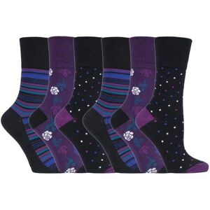 Gentle Grip Womens - 6 Pairs Ladies Non Elastic Socks - Gg138 - Purple Cotton - Size Uk 4-8 Gentle Grip Womens - 6 Pairs Ladies Non Elastic Socks - Gg138 - Purple Cotton - Size Uk 4-8