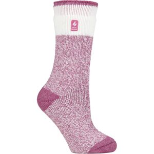 Heat Holders Womens 2.3 Tog Thermal Socks - Pink / cream - Winter Heat Holders Womens 2.3 Tog Thermal Socks - Pink / cream - Winter