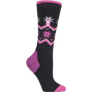 Heat Holders Dames Ultra Lichtgewicht Thermische Skisokken - Zwart & Zilver - Maat UK 4-6,5 Heat Holders Dames Ultra Lichtgewicht Thermische Skisokken - Zwart & Zilver - Maat UK 4-6,5
