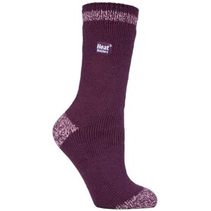 Heat Holders Womens - Ladies Patterned Winter Warm Thermal Socks - Purple Nylon - Size Uk 4-6.5 Heat Holders Womens - Ladies Patterned Winter Warm Thermal Socks - Purple Nylon - Size Uk 4-6.5