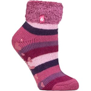 Heat Holders Womens Thermal Non Slip Ankle Slipper Bed Socks - Pink/blue - Size 4-6.5 Heat Holders Womens Thermal Non Slip Ankle Slipper Bed Socks - Pink/blue - Size 4-6.5