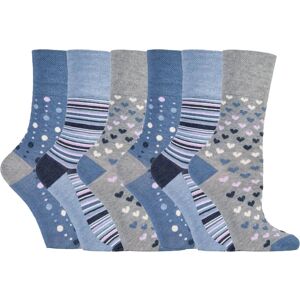Gentle Grip Non-Elastic Bamboo Socks - Blue - Size UK 4-8 Gentle Grip Non-Elastic Bamboo Socks - Blue - Size UK 4-8