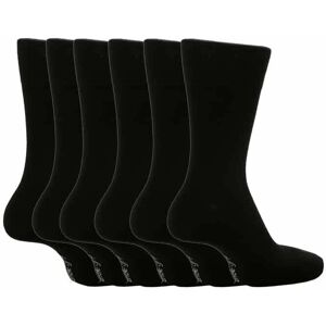 Gentle Grip 6 Paar Ongevoerde Heren Sokken - Mgg100 - Zwart Katoen - Maat UK 6-11 Gentle Grip 6 Paar Ongevoerde Heren Sokken - Mgg100 - Zwart Katoen - Maat UK 6-11