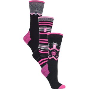 Heat Holders Ultra Lite Ski Socks - 3 Pack Blue/White, Pink/Black Heat Holders Ultra Lite Ski Socks - 3 Pack Blue/White, Pink/Black
