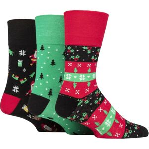 Gentle Grip 6 Pairs Men's Festive Cotton Socks - Holly/Trees/Santa Gentle Grip 6 Pairs Men's Festive Cotton Socks - Holly/Trees/Santa