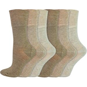 Iomi Womens 6 Pack Bamboo Diabetic Socks - Beige - Socks Iomi Womens 6 Pack Bamboo Diabetic Socks - Beige - Socks