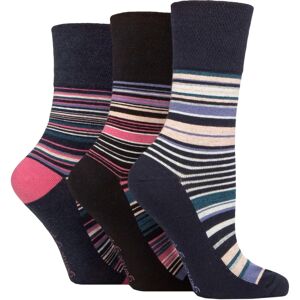 Gentle Grip Cotton Socks - Whimsy Stripes - Non-Binding Comfort Gentle Grip Cotton Socks - Whimsy Stripes - Non-Binding Comfort