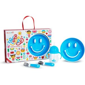 Munchkin Be Happy Toddler Dining Set - Includes Suction Plate, Straw Cup and Utensil Set Munchkin Be Happy Toddler Dining Set - Includes Suction Plate, Straw Cup and Utensil Set