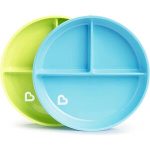 Munchkin Blue/Green Stay Put Divided Children's Plate Munchkin Blue/Green Stay Put Divided Children's Plate