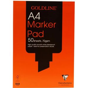 Clairefontaine Goldline Marker Pad - A4 70gsm - White Clairefontaine Goldline Marker Pad - A4 70gsm - White