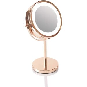 Rio Rose Gold Makeup Mirror - Oval, Freestanding, Double Sided Rio Rose Gold Makeup Mirror - Oval, Freestanding, Double Sided