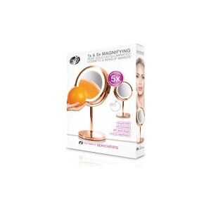 Rio Rose Gold Makeup Mirror - Oval, Freestanding, Double Sided Rio Rose Gold Makeup Mirror - Oval, Freestanding, Double Sided