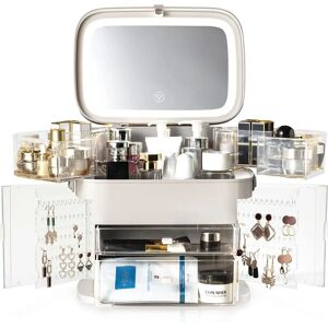 Rio White Acrylic Storage Box with Dimmable Mirror - Storage Box Rio White Acrylic Storage Box with Dimmable Mirror - Storage Box