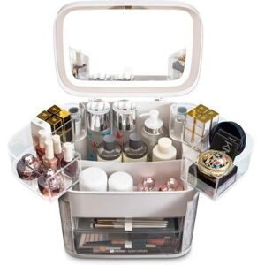 Rio White Acrylic Storage Box with Dimmable Mirror - Storage Box Rio White Acrylic Storage Box with Dimmable Mirror - Storage Box