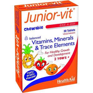 Health Aid Junior-vit - Chewable - 30 Tablets - Vitamins for Children Health Aid Junior-vit - Chewable - 30 Tablets - Vitamins for Children