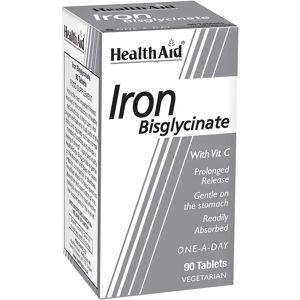 Health Aid HealthAid Iron Bisglycinate - 90 Vegetarian Tablets - Vitamins and Supplements Health Aid HealthAid Iron Bisglycinate - 90 Vegetarian Tablets - Vitamins and Supplements