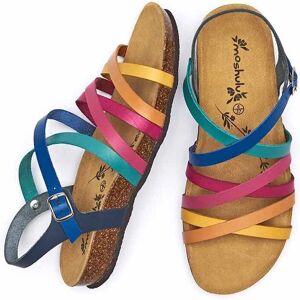 Moshulu Ginger Ale Multicoloured Strappy Cork Sandals - Sandals Moshulu Ginger Ale Multicoloured Strappy Cork Sandals - Sandals