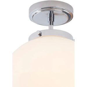 Forum Porto Bathroom Ceiling Light Chrome & Opal - Modern Ceiling Light Forum Porto Bathroom Ceiling Light Chrome & Opal - Modern Ceiling Light
