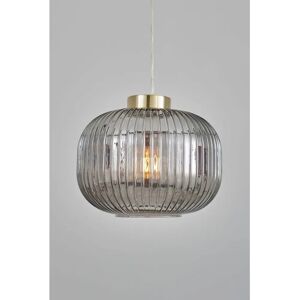 BHS Lighting Lyna Easy Fit Light Shade - art deco, smoked glass, satin brass - Light Shade BHS Lighting Lyna Easy Fit Light Shade - art deco, smoked glass, satin brass - Light Shade