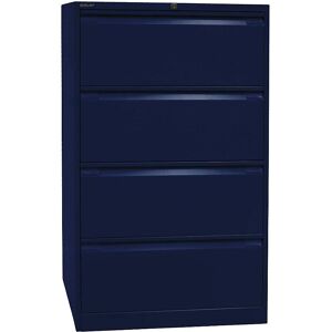 BISLEY Büroschrank - Oxford Blau - 4 Schubladen für Akten BISLEY Büroschrank - Oxford Blau - 4 Schubladen für Akten
