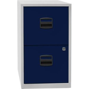 BISLEY Aktenregal - Hellgrau / Oxfordblau - 2 Schubladen BISLEY Aktenregal - Hellgrau / Oxfordblau - 2 Schubladen